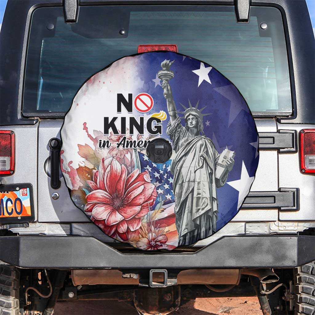 No Kings In America Spare Tire Cover Watercolor Floral - Wonder Print Shop