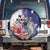 No Kings In America Spare Tire Cover Watercolor Floral - Wonder Print Shop