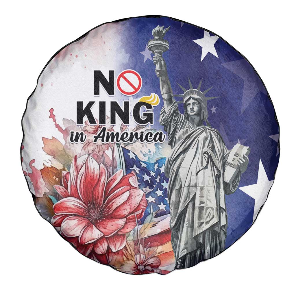 No Kings In America Spare Tire Cover Watercolor Floral - Wonder Print Shop