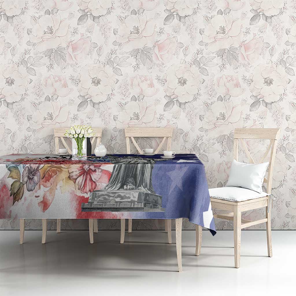 No Kings In America Tablecloth Watercolor Floral - Wonder Print Shop