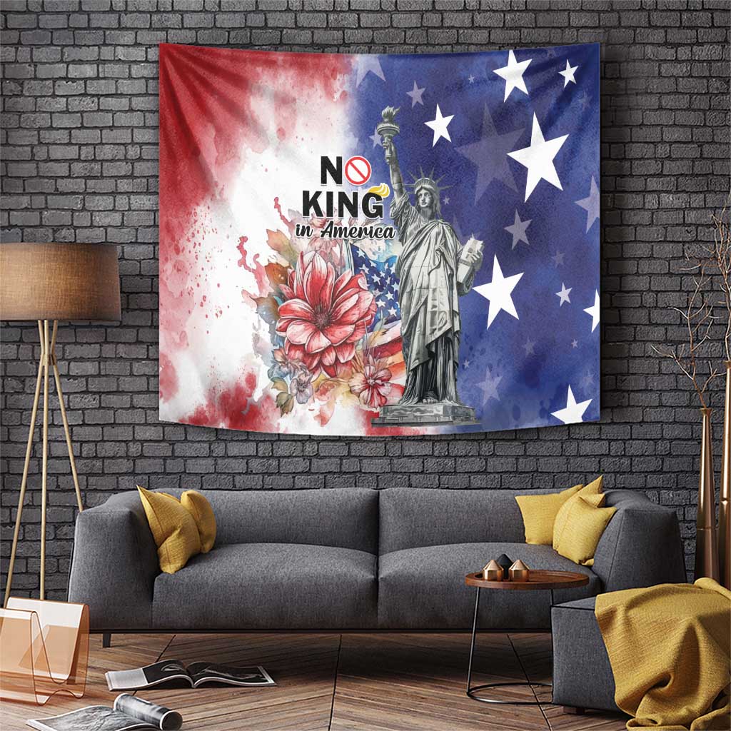 No Kings In America Tapestry Watercolor Floral - Wonder Print Shop