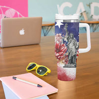 No Kings In America Tumbler With Handle Watercolor Floral - Wonder Print Shop