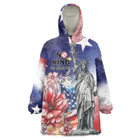 No Kings In America Wearable Blanket Hoodie Watercolor Floral - Wonder Print Shop