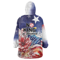 No Kings In America Wearable Blanket Hoodie Watercolor Floral - Wonder Print Shop