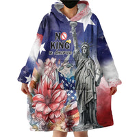 No Kings In America Wearable Blanket Hoodie Watercolor Floral - Wonder Print Shop