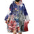 No Kings In America Wearable Blanket Hoodie Watercolor Floral - Wonder Print Shop