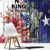 No Kings In America Window Curtain Watercolor Floral - Wonder Print Shop