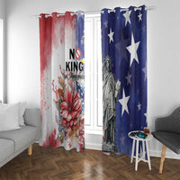 No Kings In America Window Curtain Watercolor Floral - Wonder Print Shop