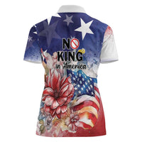 No Kings In America Women Polo Shirt Watercolor Floral - Wonder Print Shop