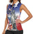No Kings In America Women Sleeveless Polo Shirt Watercolor Floral - Wonder Print Shop