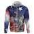 No Kings In America Zip Hoodie Watercolor Floral - Wonder Print Shop