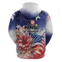 No Kings In America Zip Hoodie Watercolor Floral - Wonder Print Shop