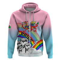 Pride Cymru Hoodie Welsh Dragon Rainbow Version - Wonder Print Shop