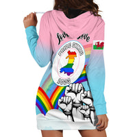 Pride Cymru Hoodie Dress Welsh Dragon Rainbow Version - Wonder Print Shop