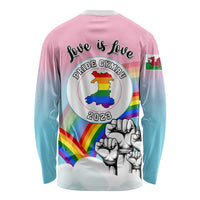 Pride Cymru Long Sleeve Shirt Welsh Dragon Rainbow Version LT01