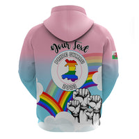Personalised Pride Cymru Hoodie Welsh Dragon Rainbow Version - Wonder Print Shop
