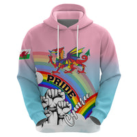 Personalised Pride Cymru Hoodie Welsh Dragon Rainbow Version - Wonder Print Shop