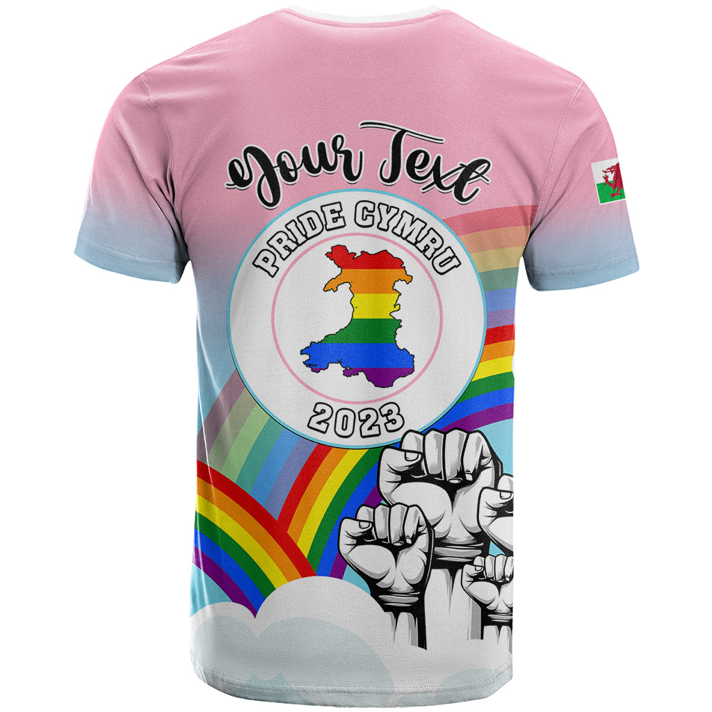 Personalised Pride Cymru T Shirt Welsh Dragon Rainbow Version - Wonder Print Shop