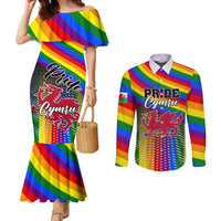 pride-cymru-couples-matching-mermaid-dress-and-long-sleeve-button-shirts-love-is-love-welsh-red-dragon