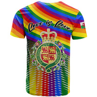 Pride Cymru T Shirt Love is Love Welsh Red Dragon - Wonder Print Shop