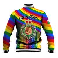 Personalised Pride Cymru Baseball Jacket Love is Love Welsh Red Dragon - Wonder Print Shop