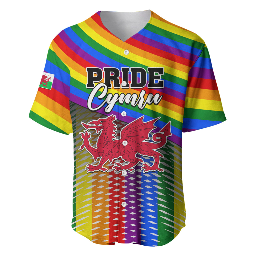 Personalised Pride Cymru Baseball Jersey Love is Love Welsh Red Dragon - Wonder Print Shop