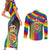Personalised Pride Cymru Couples Matching Short Sleeve Bodycon Dress and Long Sleeve Button Shirts Love is Love Welsh Red Dragon - Wonder Print Shop