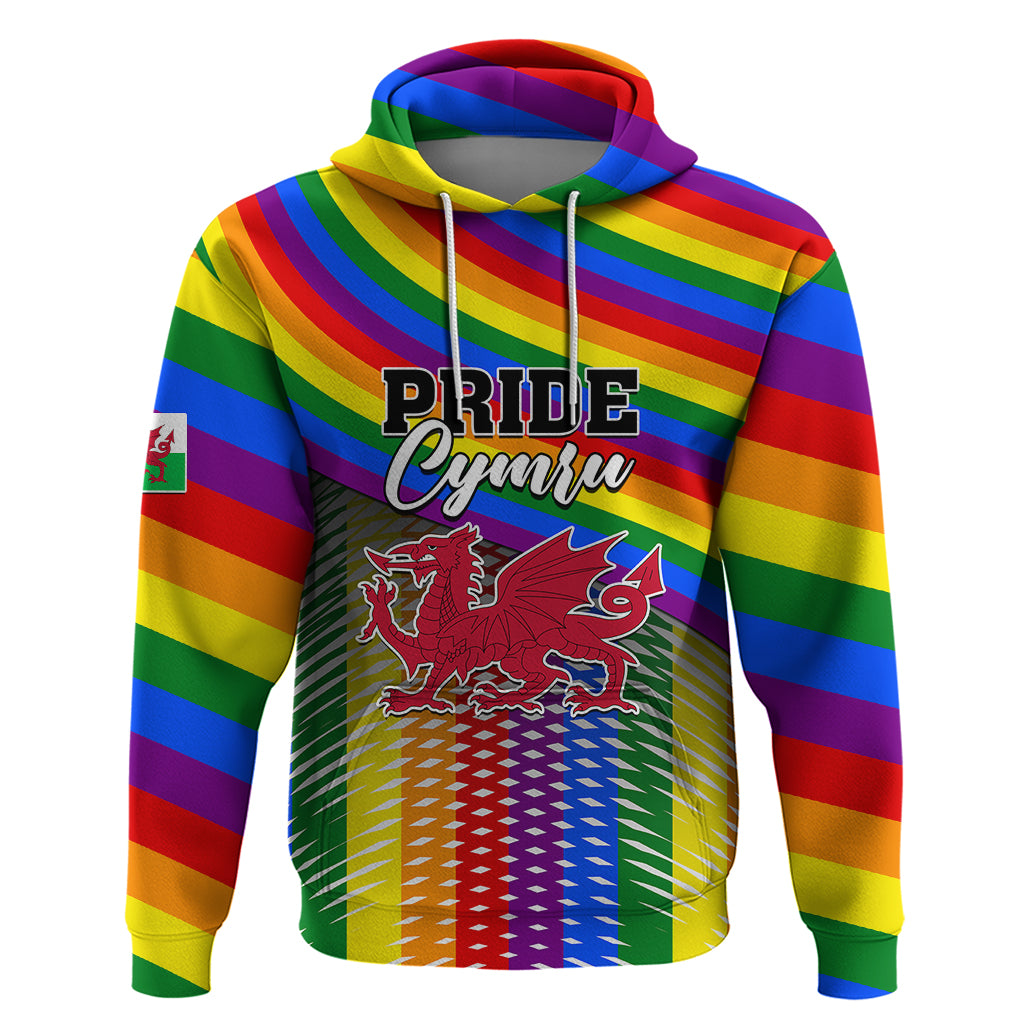 Personalised Pride Cymru Hoodie Love is Love Welsh Red Dragon - Wonder Print Shop