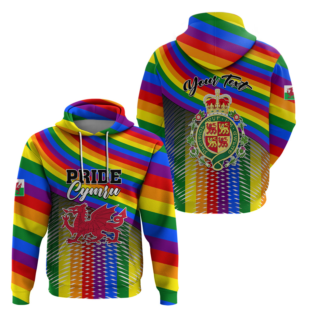 Personalised Pride Cymru Hoodie Love is Love Welsh Red Dragon - Wonder Print Shop