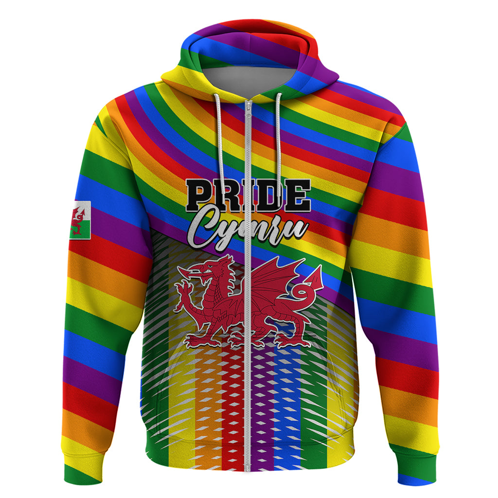 Personalised Pride Cymru Hoodie Love is Love Welsh Red Dragon - Wonder Print Shop