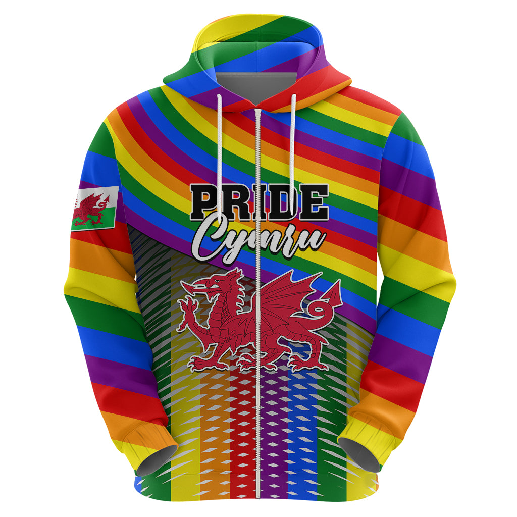 Personalised Pride Cymru Hoodie Love is Love Welsh Red Dragon - Wonder Print Shop