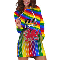 Personalised Pride Cymru Hoodie Dress Love is Love Welsh Red Dragon - Wonder Print Shop
