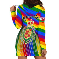 Personalised Pride Cymru Hoodie Dress Love is Love Welsh Red Dragon - Wonder Print Shop