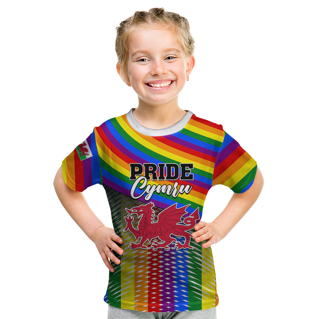 Personalised Pride Cymru Kid T Shirt Love is Love Welsh Red Dragon - Wonder Print Shop