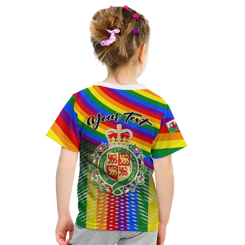 Personalised Pride Cymru Kid T Shirt Love is Love Welsh Red Dragon - Wonder Print Shop