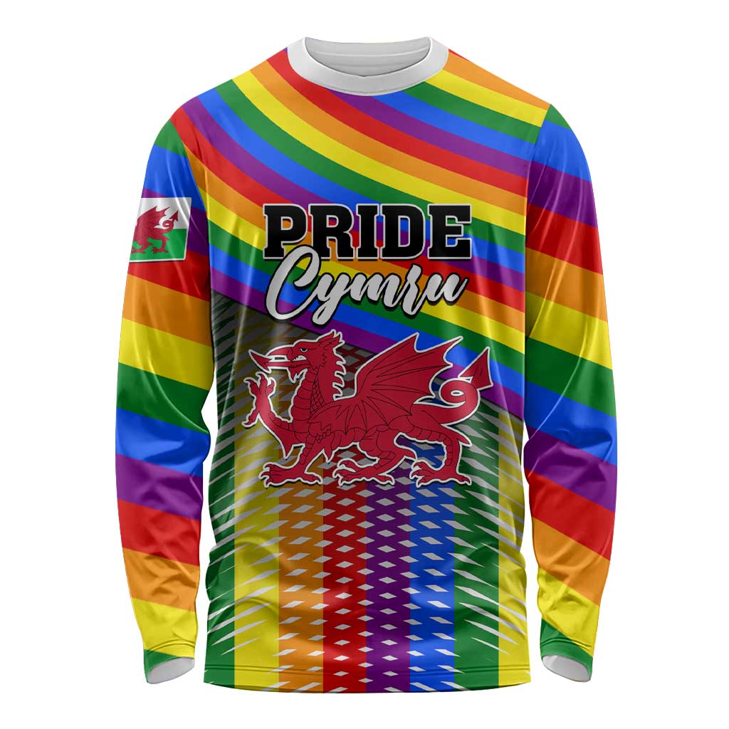 Personalised Pride Cymru Long Sleeve Shirt Love is Love Welsh Red Dragon LT01