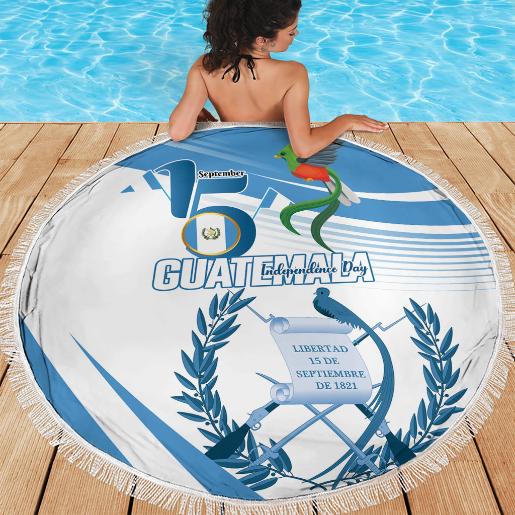 Guatemala 15 Septiembre 1821 Beach Blanket Happy Independence Day