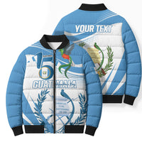 Personalized Guatemala 15 Septiembre 1821 Bomber Puffer Jacket Happy Independence Day