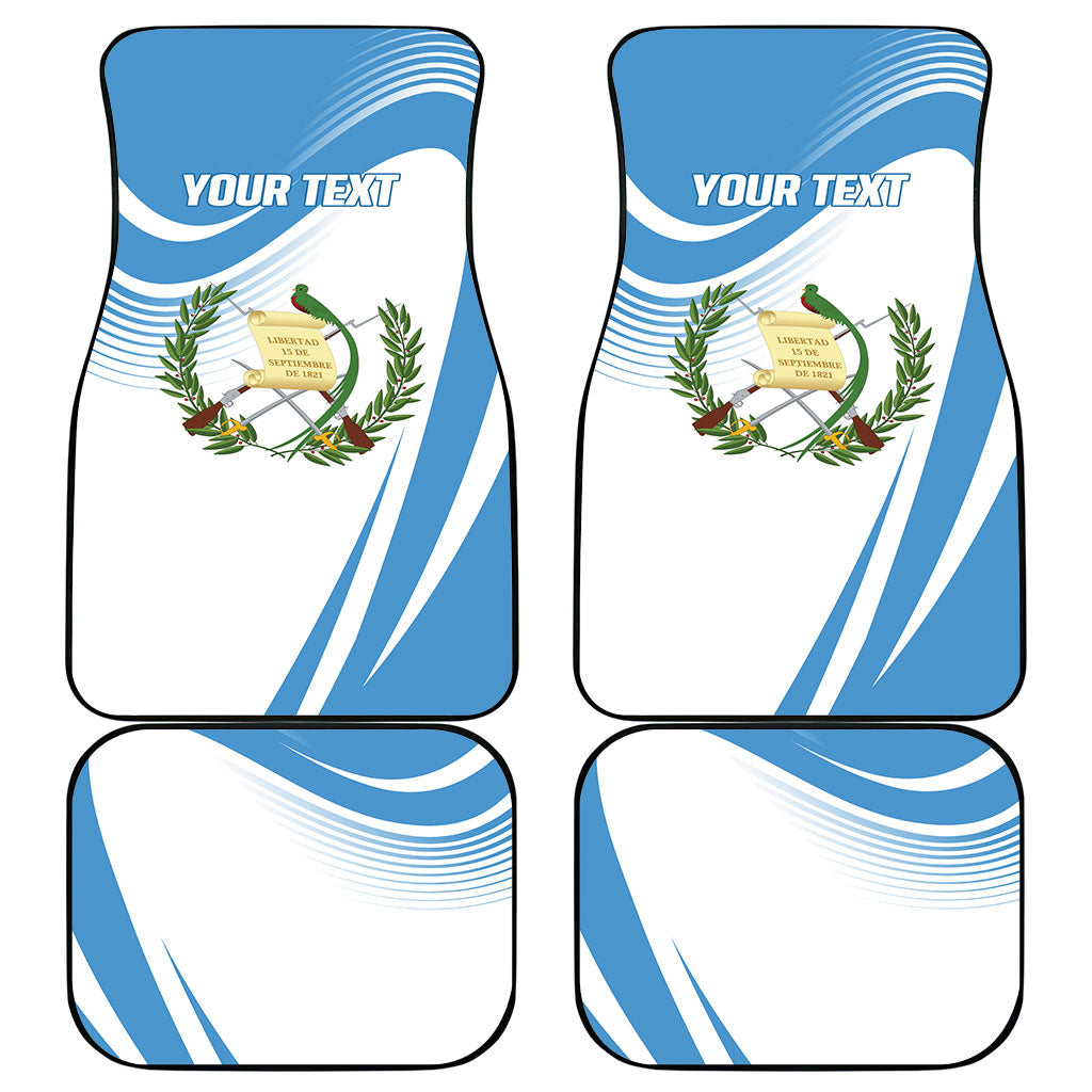 Personalized Guatemala 15 Septiembre 1821 Car Mats Happy Independence Day
