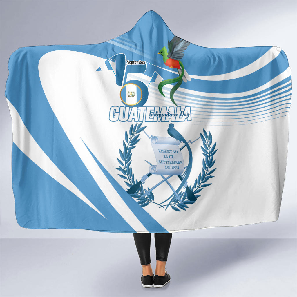 Guatemala 15 Septiembre 1821 Hooded Blanket Happy Independence Day