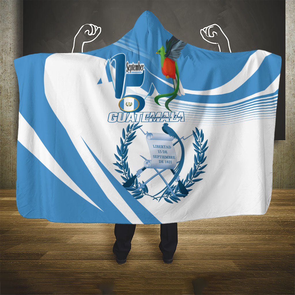 Guatemala 15 Septiembre 1821 Hooded Blanket Happy Independence Day