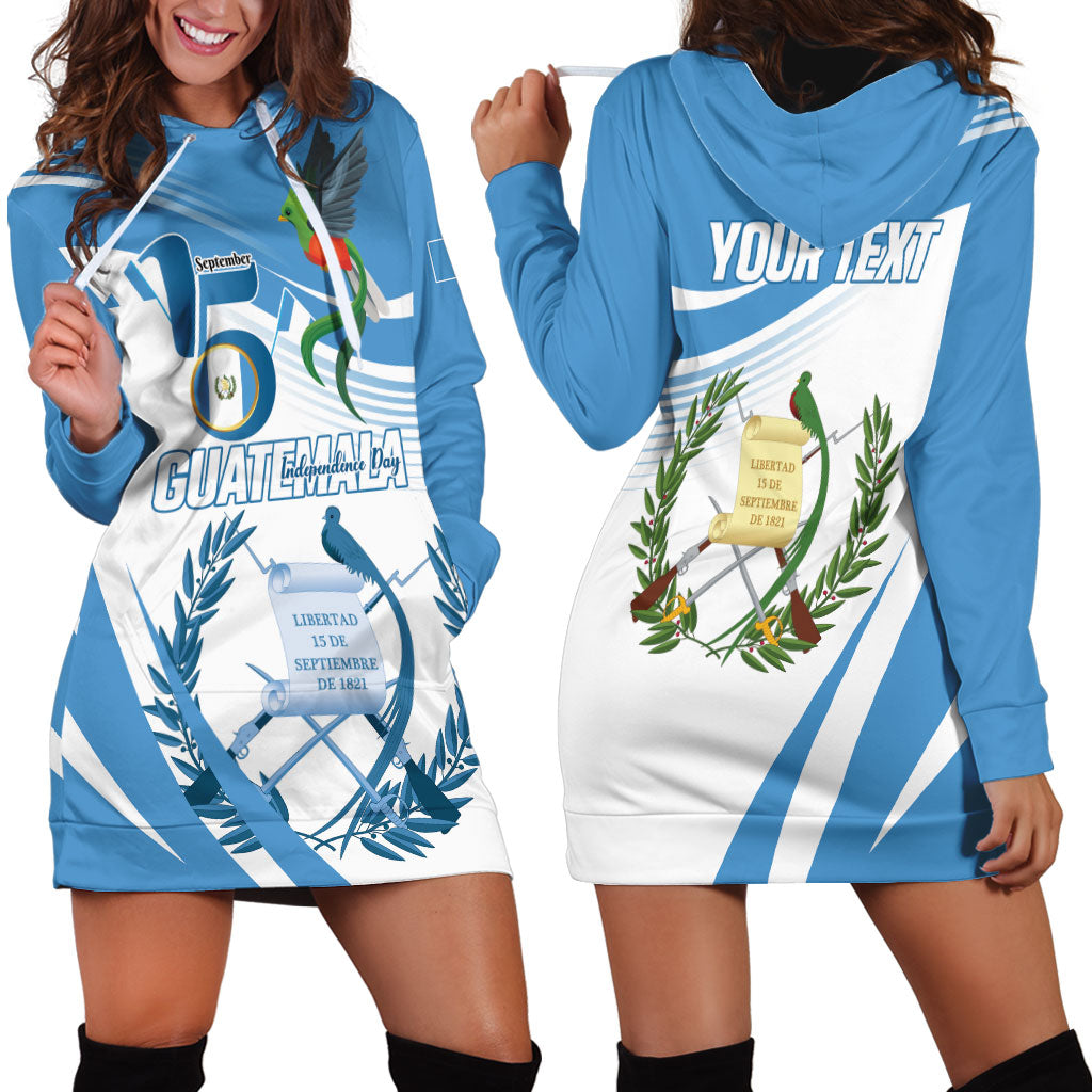Personalized Guatemala 15 Septiembre 1821 Hoodie Dress Happy Independence Day