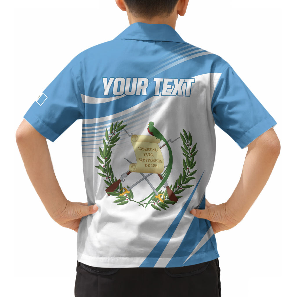 Personalized Guatemala 15 Septiembre 1821 Kid Hawaiian Shirt Happy Independence Day