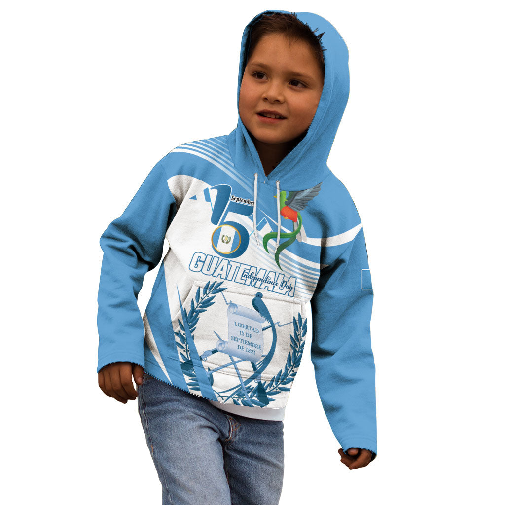 Personalized Guatemala 15 Septiembre 1821 Kid Hoodie Happy Independence Day