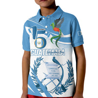 Personalized Guatemala 15 Septiembre 1821 Kid Polo Shirt Happy Independence Day