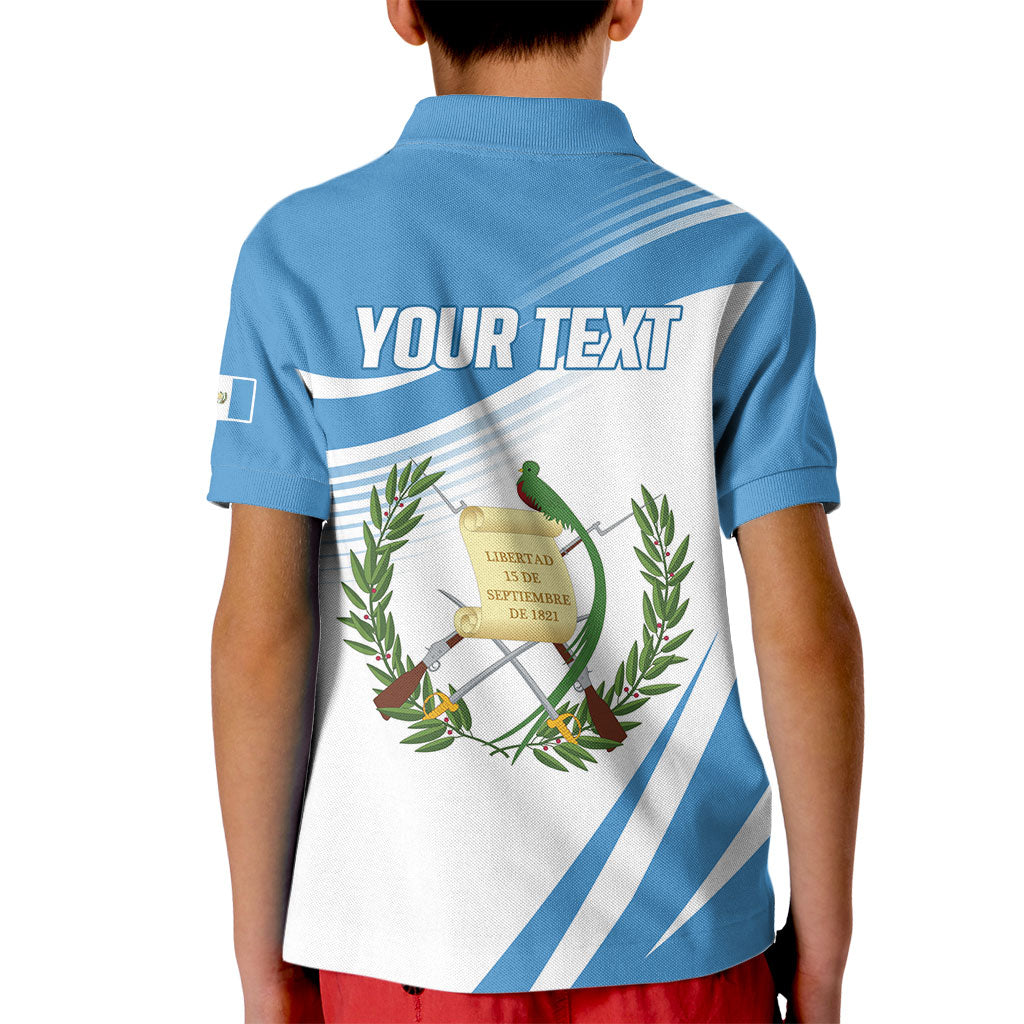 Personalized Guatemala 15 Septiembre 1821 Kid Polo Shirt Happy Independence Day