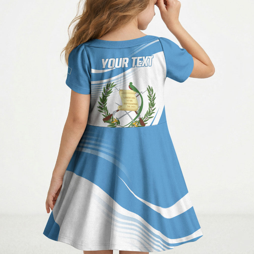 Personalized Guatemala 15 Septiembre 1821 Kid Short Sleeve Dress Happy Independence Day