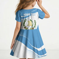 Personalized Guatemala 15 Septiembre 1821 Kid Short Sleeve Dress Happy Independence Day