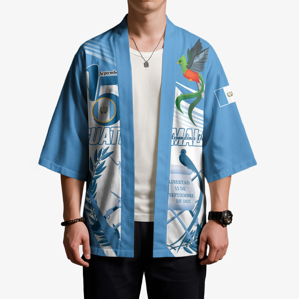 Personalized Guatemala 15 Septiembre 1821 Kimono Happy Independence Day