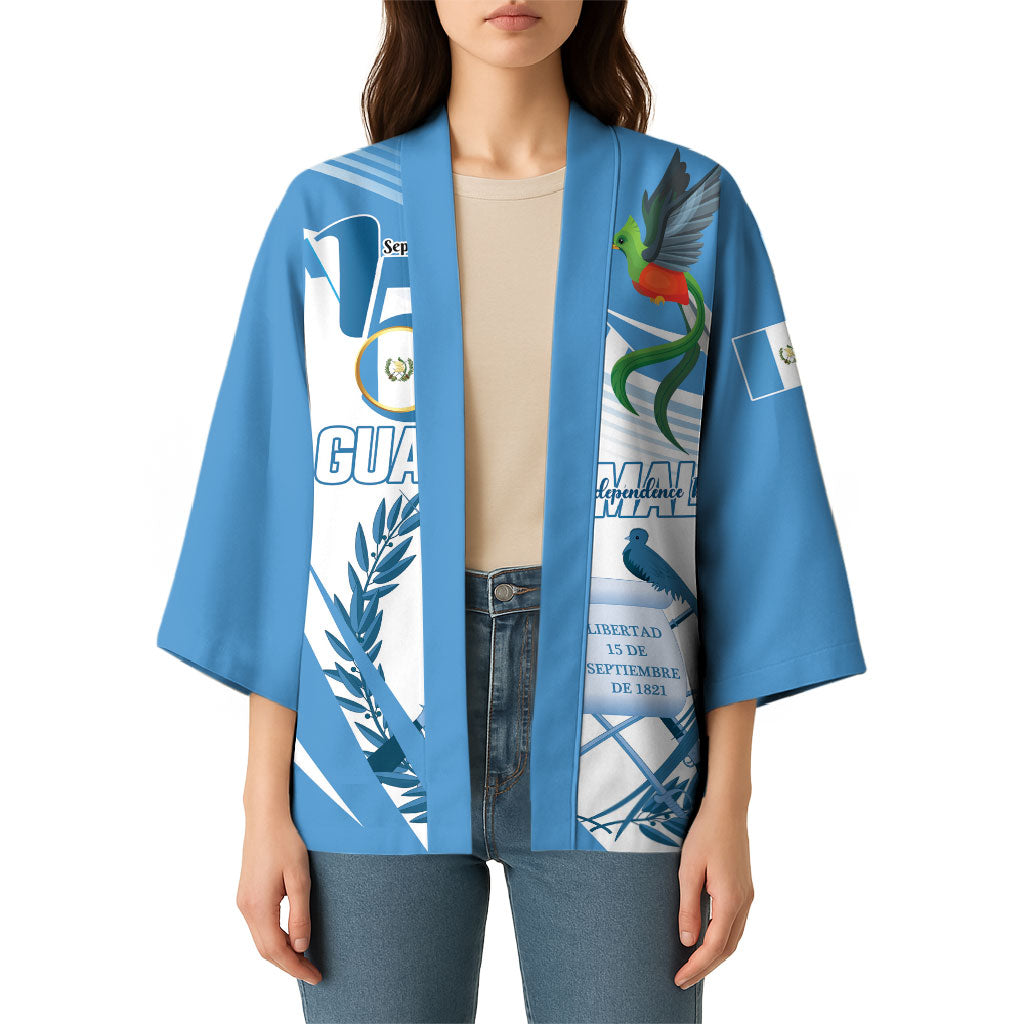Personalized Guatemala 15 Septiembre 1821 Kimono Happy Independence Day